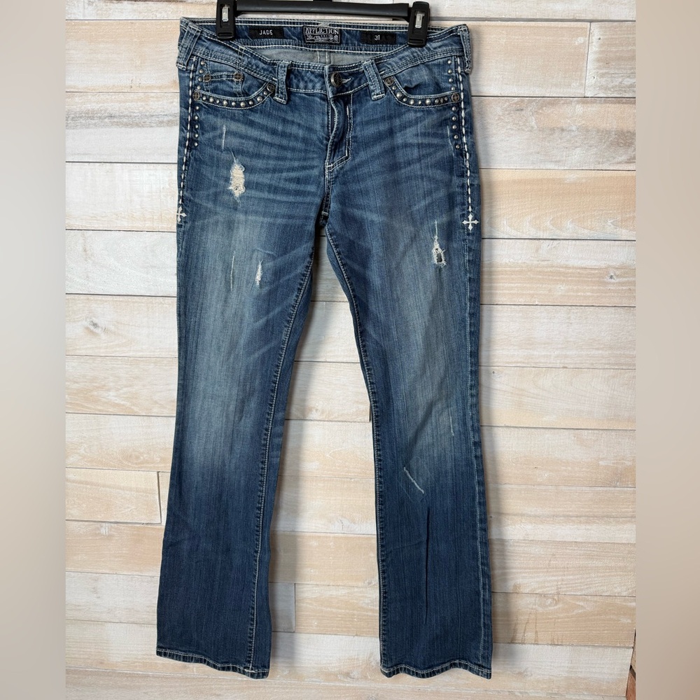 Affliction Jade Low Rise Boot Cut Jeans Vintage Y2K Women’s Size 31/12 - Picture 3 of 8